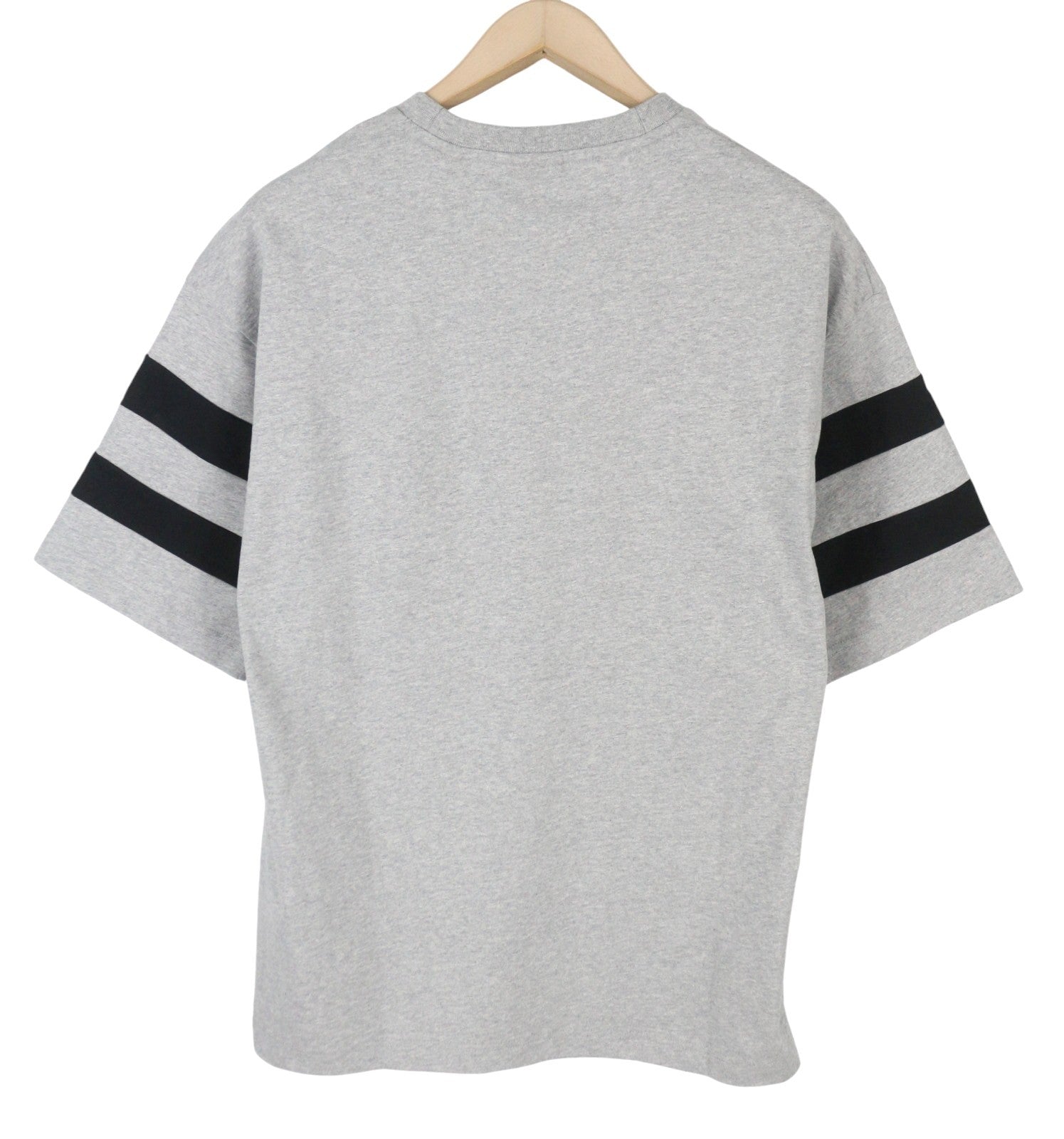 GANT Collegiate Men T-Shirt M Grey Melange Crew Neck Tricot Short Sleeve