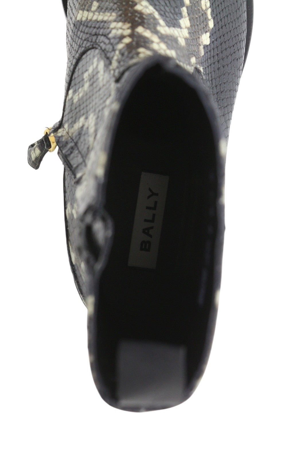 BALLY Gaiman Men Boots EU42.5 Black Snake Embossed Goatskin Cowboy RRP1299