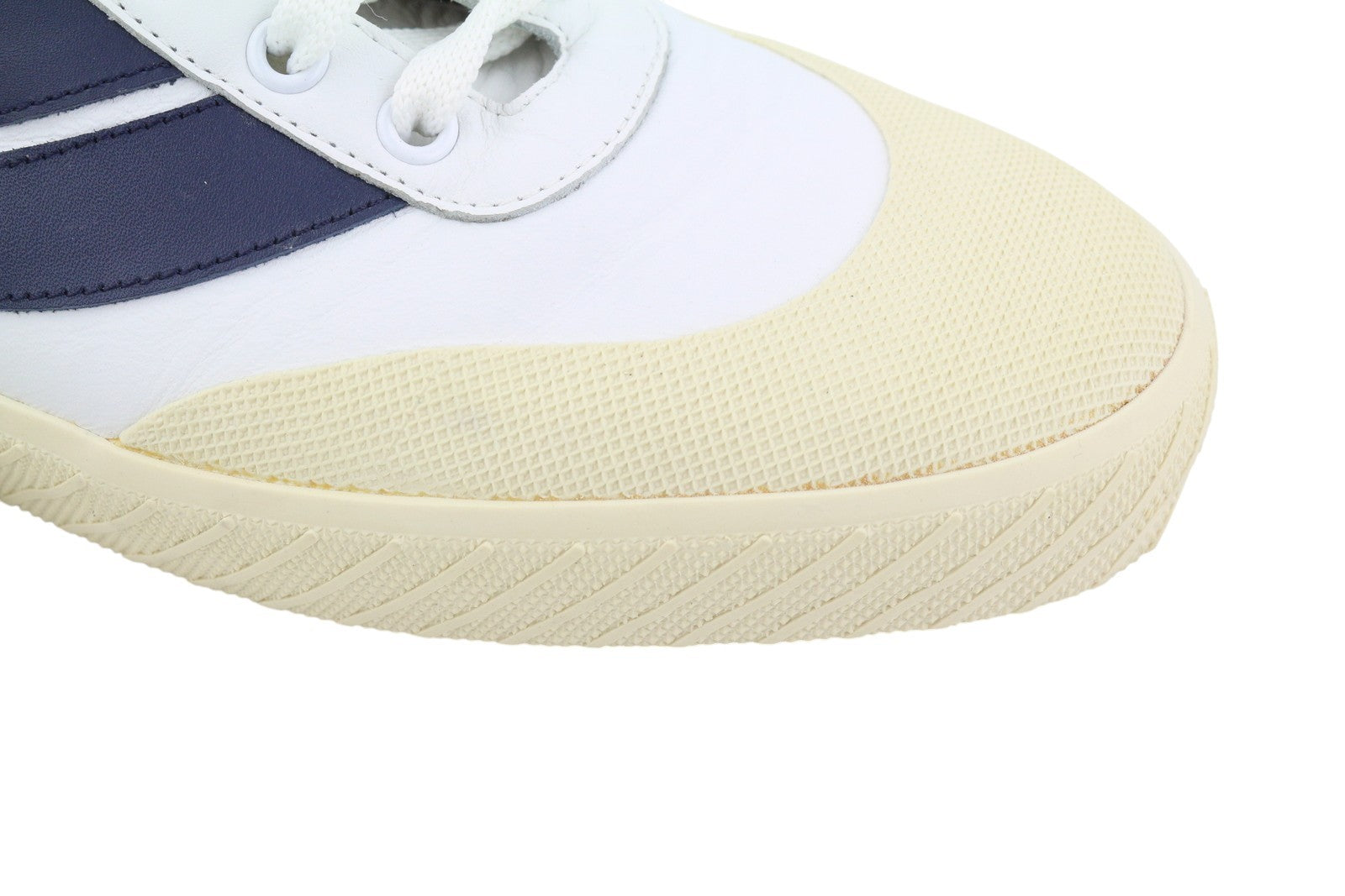 BALLY Shennon Women Sneakers EU41 White Calfskin Leather Blue Lace Low Top