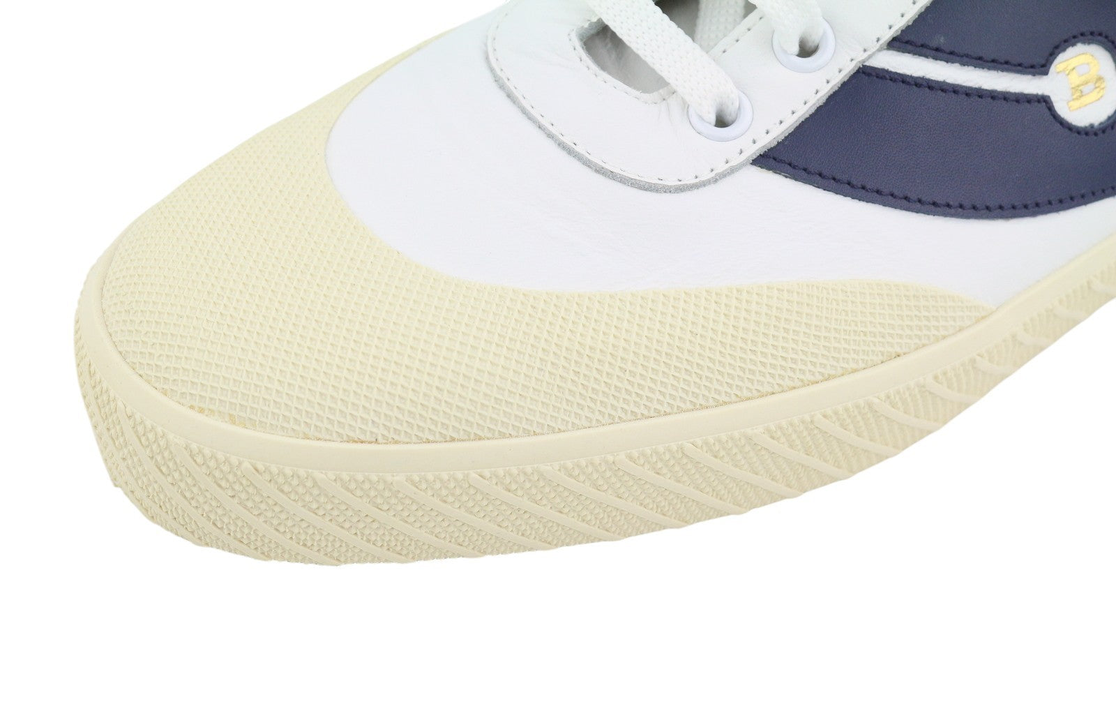 BALLY Shennon Women Sneakers EU41 White Calfskin Leather Blue Lace Low Top