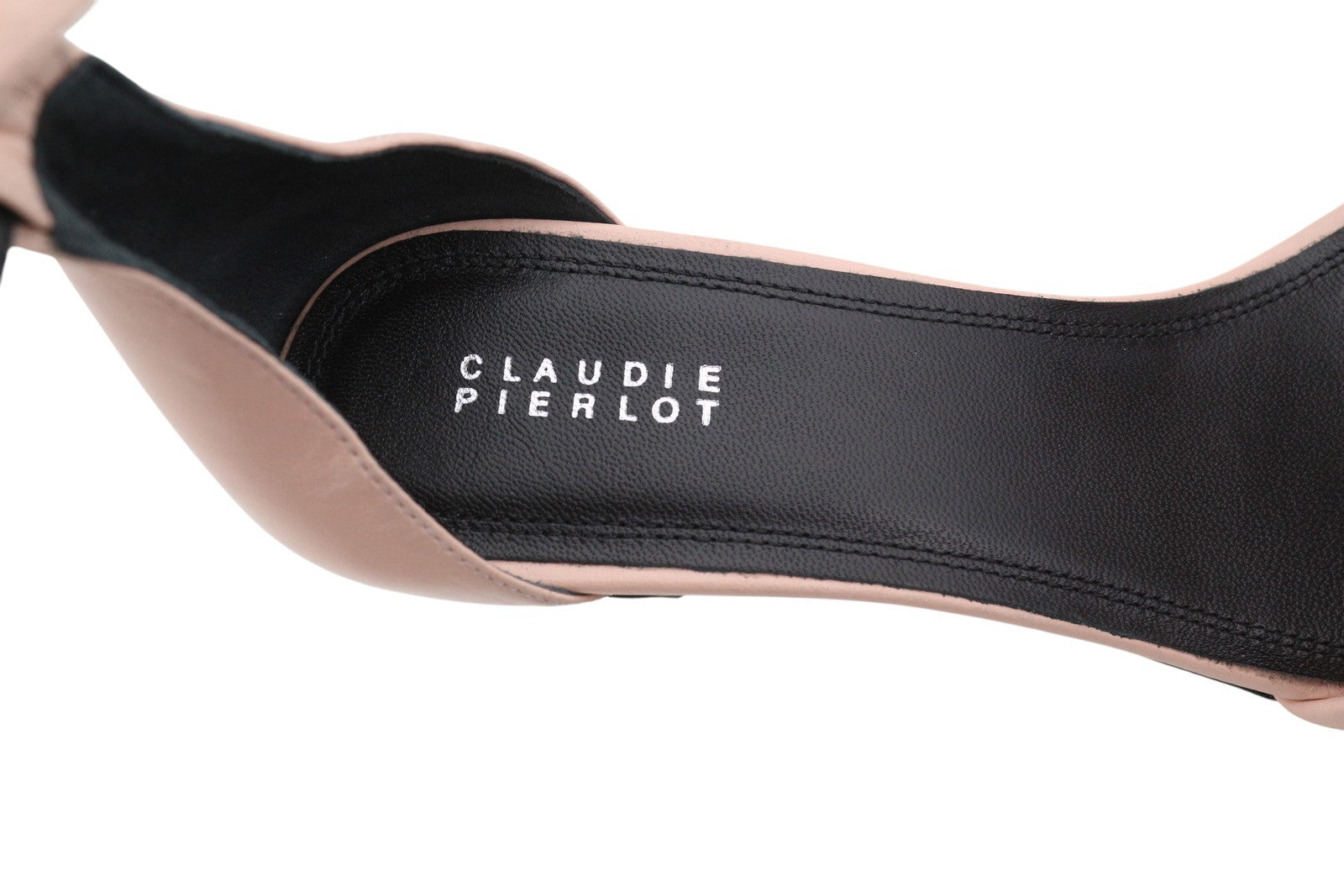 CLAUDIE PIERLOT Alea Women Heel EU39 Pink Goat Leather Bow Strap Sandals RRP289