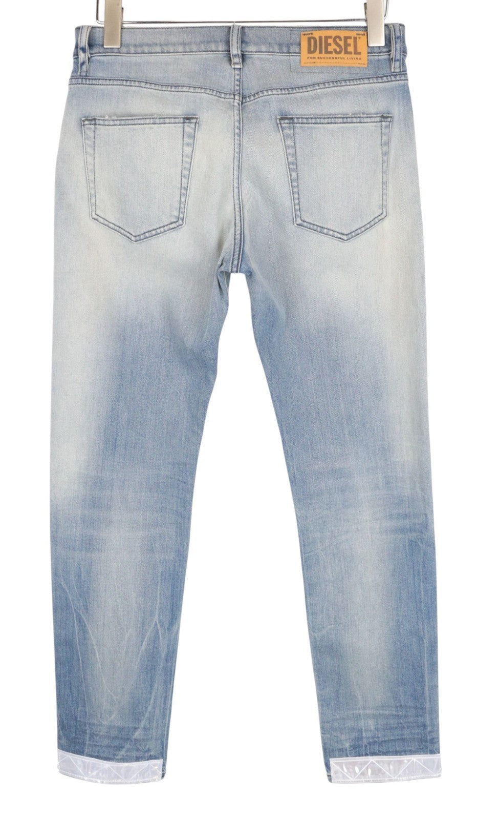 DIESEL D-Strukt 081AP Men Jeans W29/L30 Blue Faded Tapered Reflector Stretch