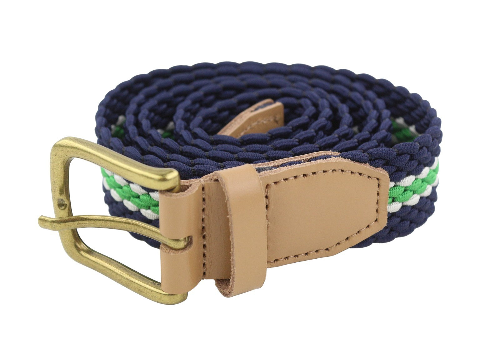 SCOTCH & SODA Men Belt XL Dark Blue Braided Casual Buckle Closure