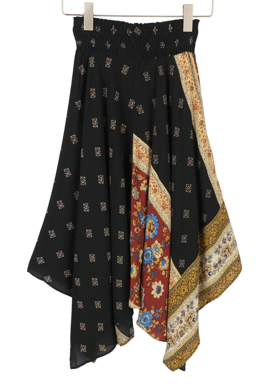 DESIGUAL Blunt Women Skirt S Multicoloured Asymmetric Pattern Midi