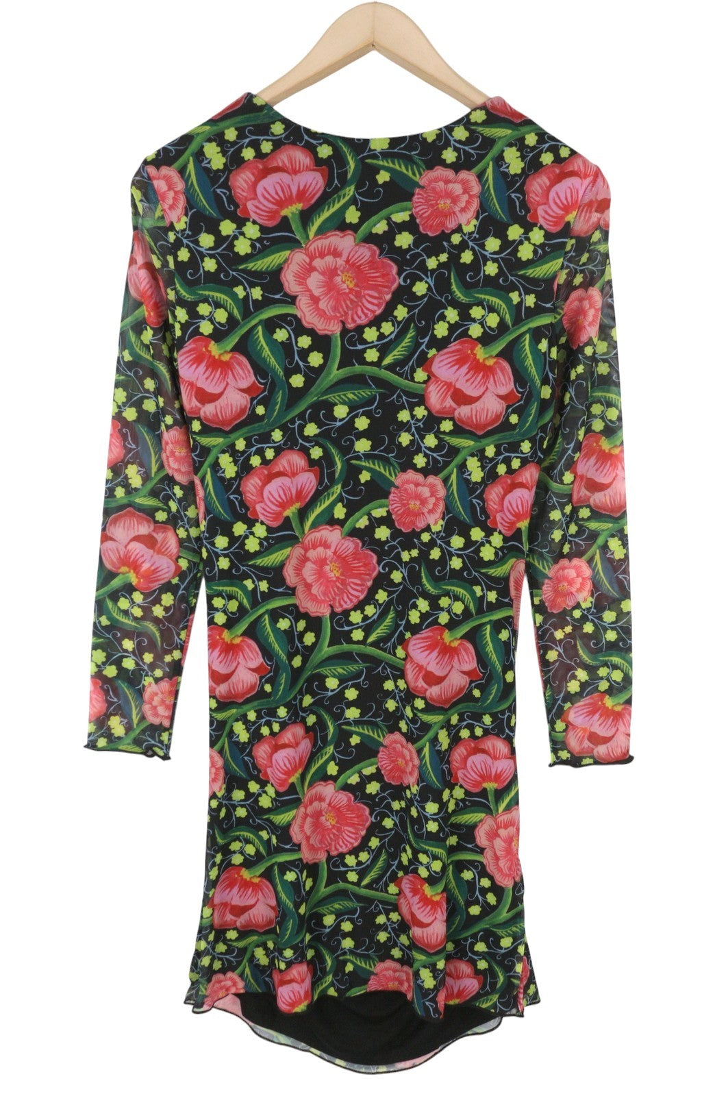 DESIGUAL Roiane Women Dress L Floral Print Slim Fit Lined Knee-Length