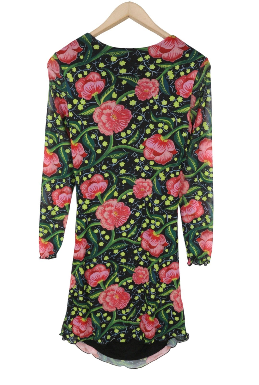 DESIGUAL Roiane Women Dress M Floral Motif Slim Fit Lined Knee Length