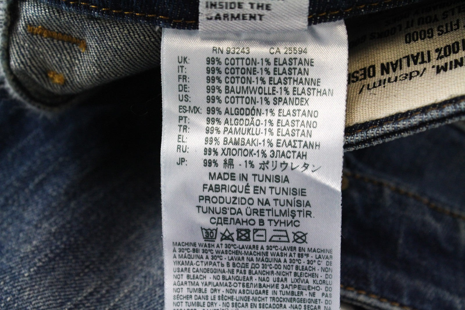 DIESEL D-Earlie 089AR Women Jeans W23/L30 Slim Cropped Blue Cotton Stretch