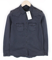 SCOTCH & SODA Men Shirt S Dark Grey Western-Style Classic Button Up Long Sleeve