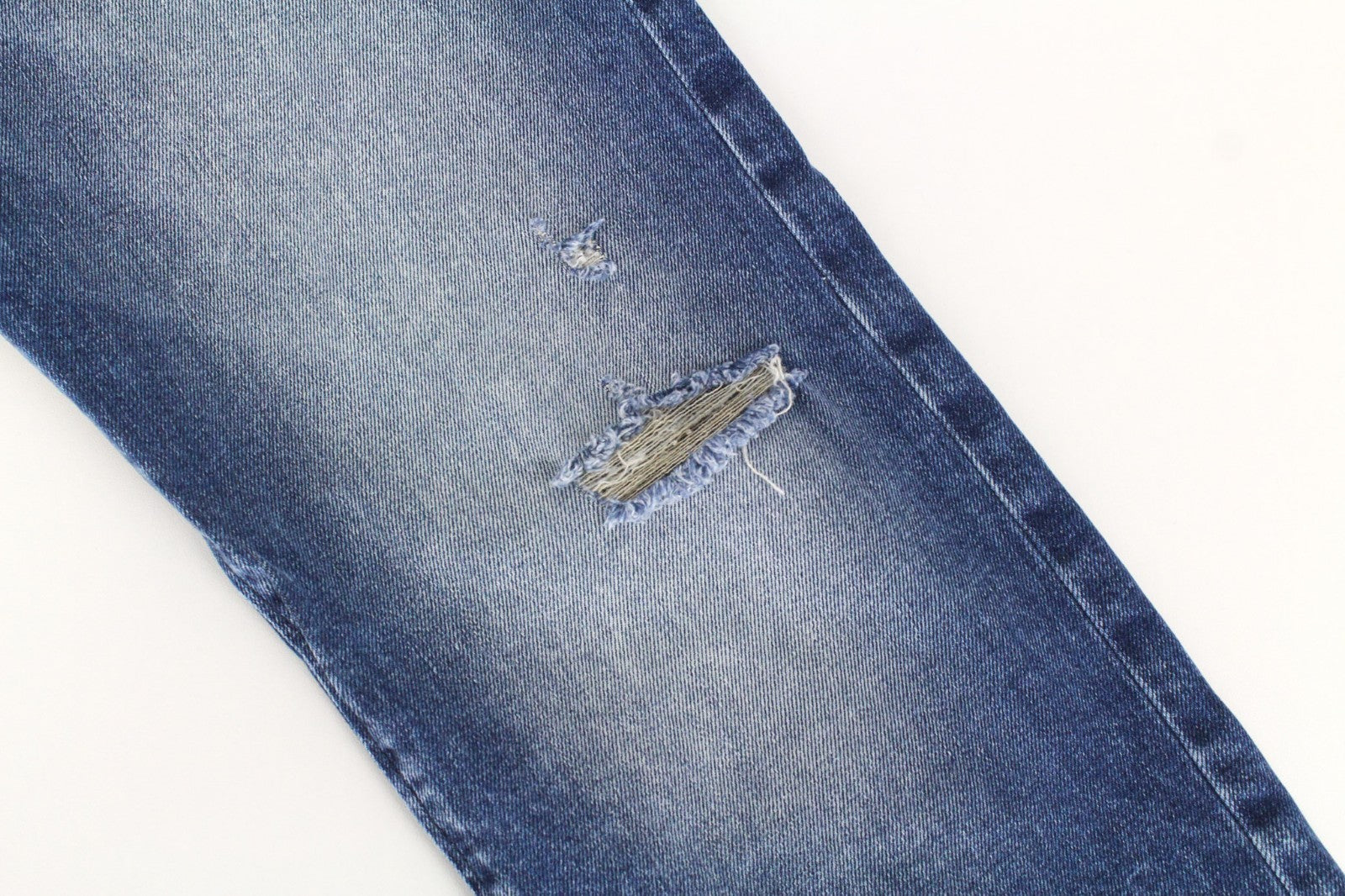 DIESEL Buster 081AQ Men Jeans W29/L32 Blue Slim Tapered Fit Stretch Distressed