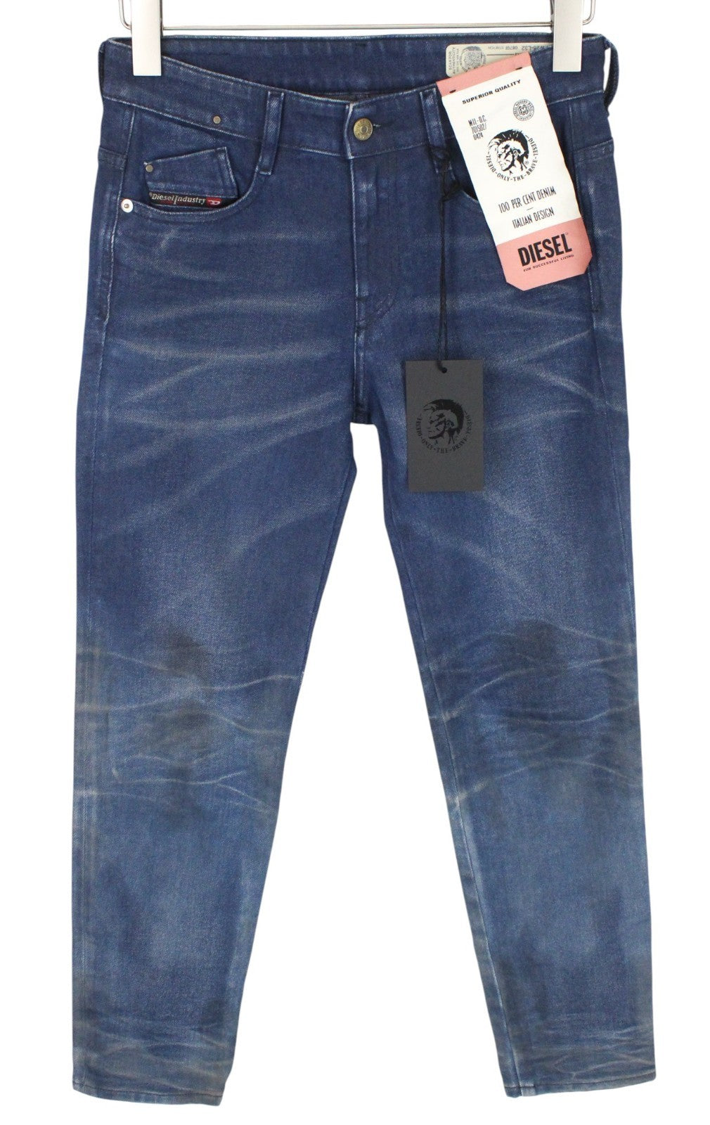 DIESEL D-Rifty 0870I Women Jeans W26/L32 Blue Slim Stretch Low Waist Zip-Fly