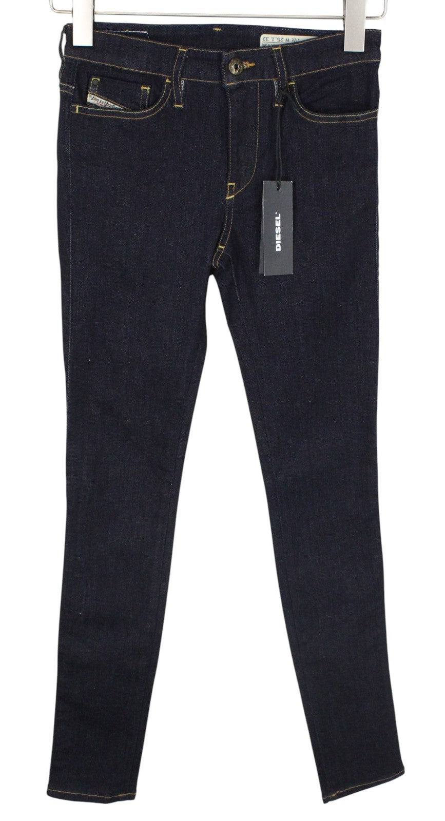 DIESEL Skinzee 0813C Women Jeans W25/L32 Mid Blue Stretch Super Slim Skinny