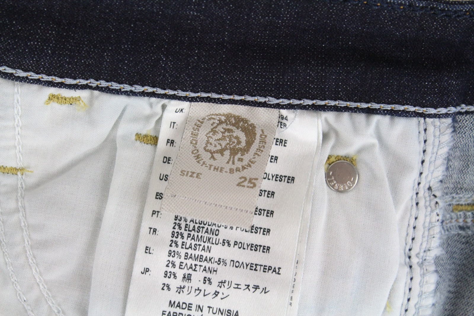 DIESEL Skinzee 0813C Women Jeans W25/L32 Mid Blue Stretch Super Slim Skinny