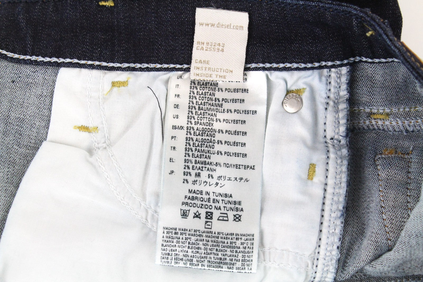 DIESEL Skinzee 0813C Women Jeans W23/L32 Blue Super Slim Skinny Fit Stretch