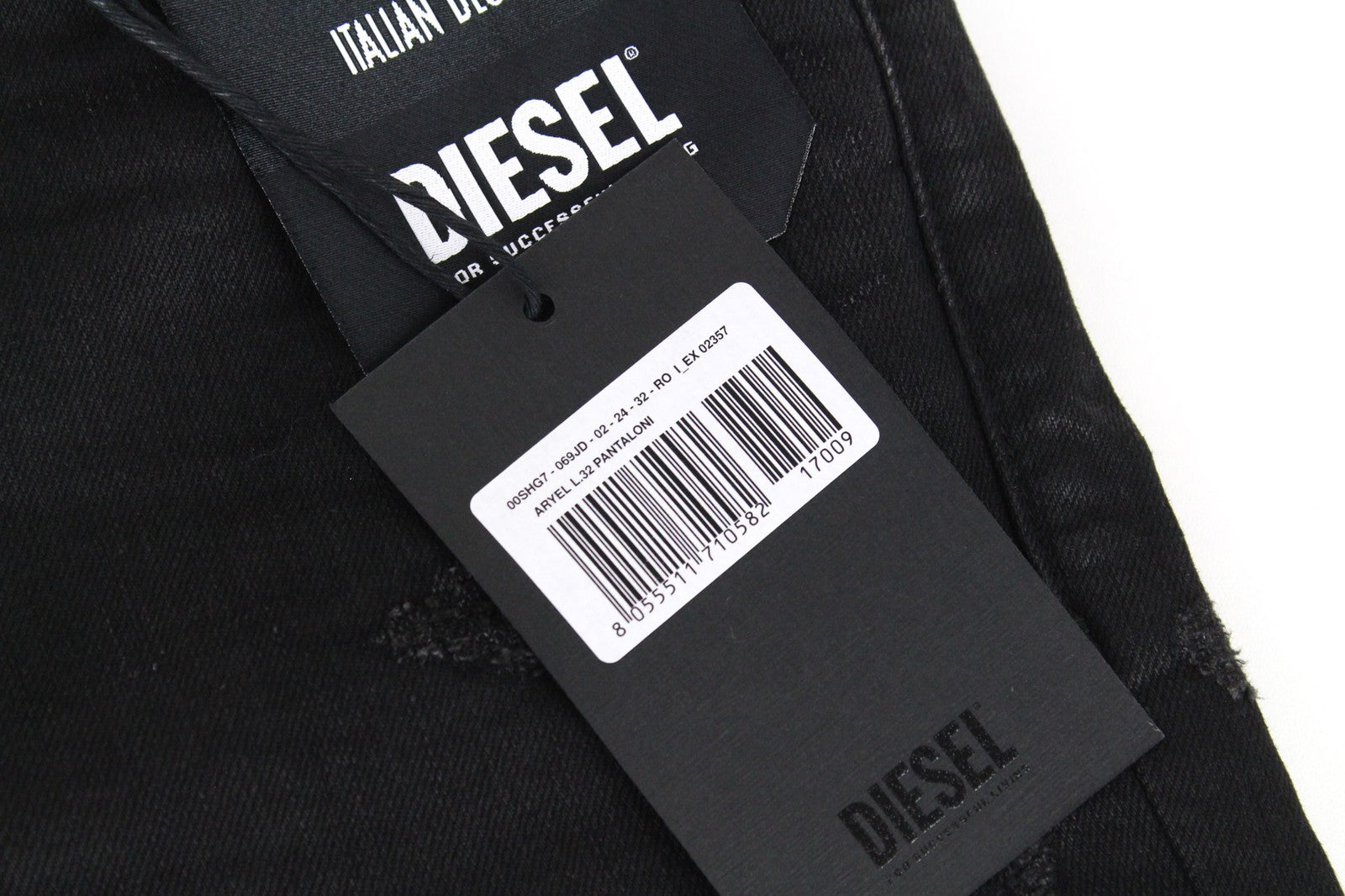 DIESEL Aryel 069JD Women Jeans W24/L32 Black Regular Straight Stretch Buttoned