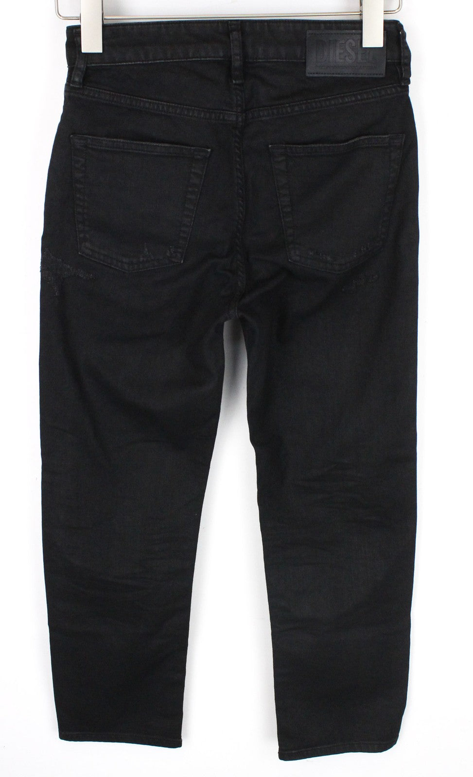 DIESEL Aryel 069JD Women Jeans W24/L32 Black Regular Straight Stretch Buttoned