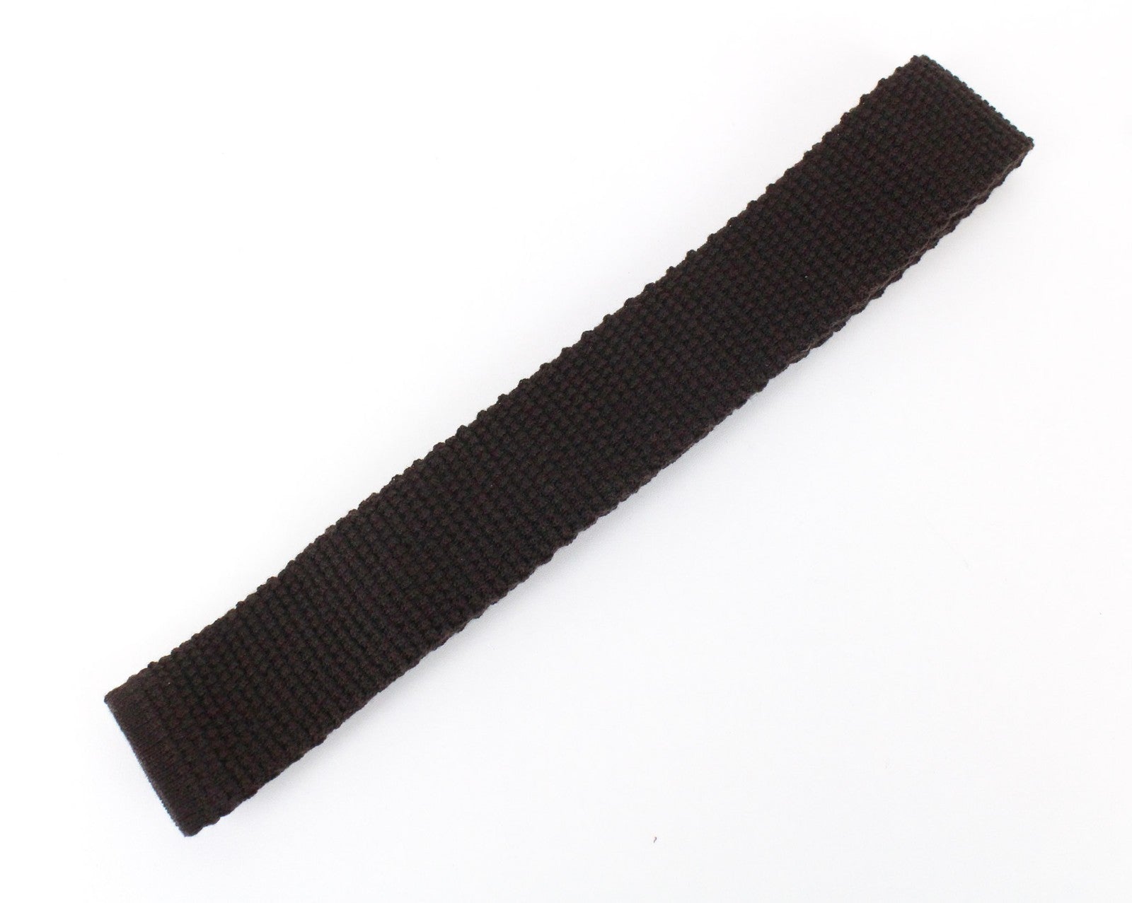 SUITSUPPLY Men Tie 150 x 4.5 cm Brown Pure Wool Knitted Squared-End Formal