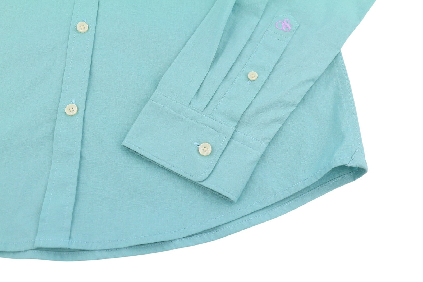 SCOTCH & SODA Men Shirt M Sea Blue Cotton Slim Spread Collar Button Up