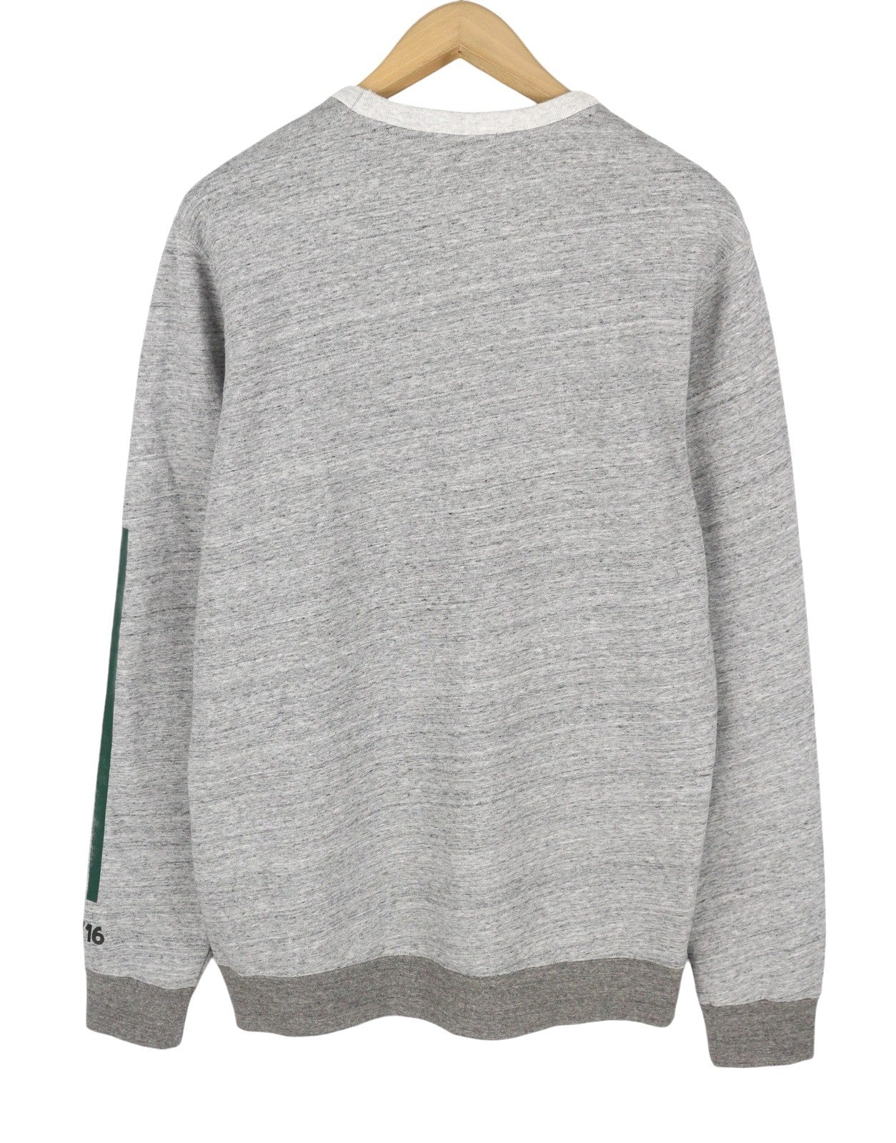 SCOTCH & SODA Men Sweatshirt M Grey Melange Cotton Crew Neck Long Sleeve Pull On