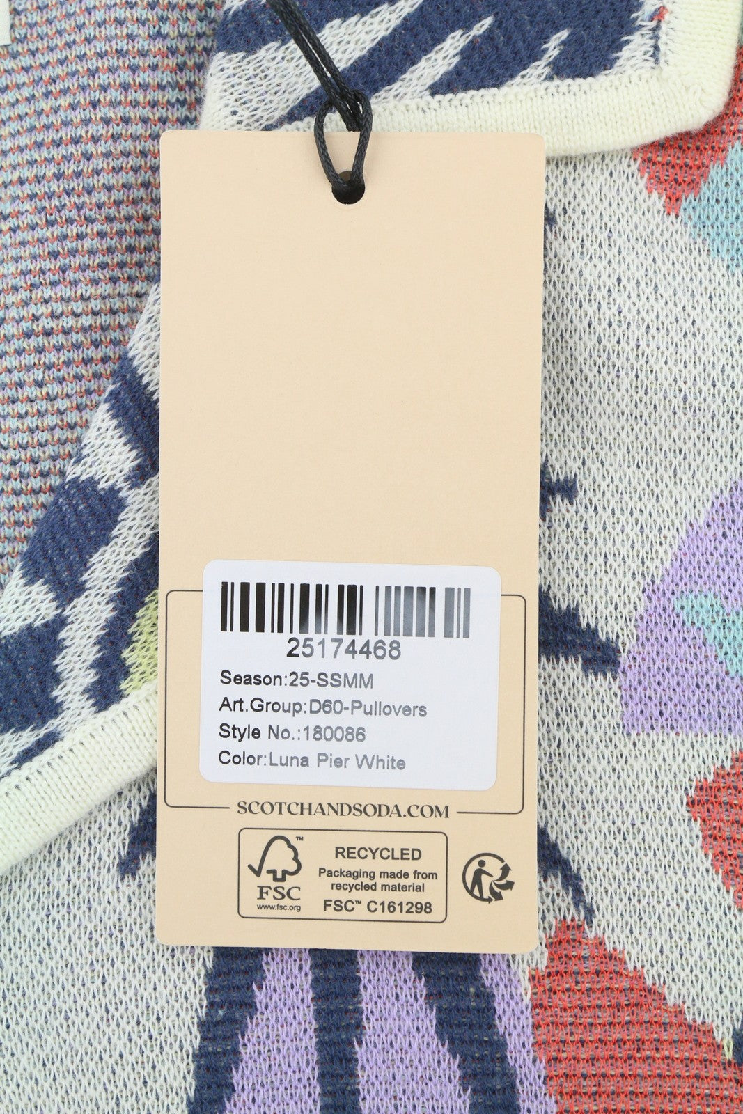 SCOTCH & SODA Men Shirt M Patterned Jacquard Knit Button Up Short Sleeve