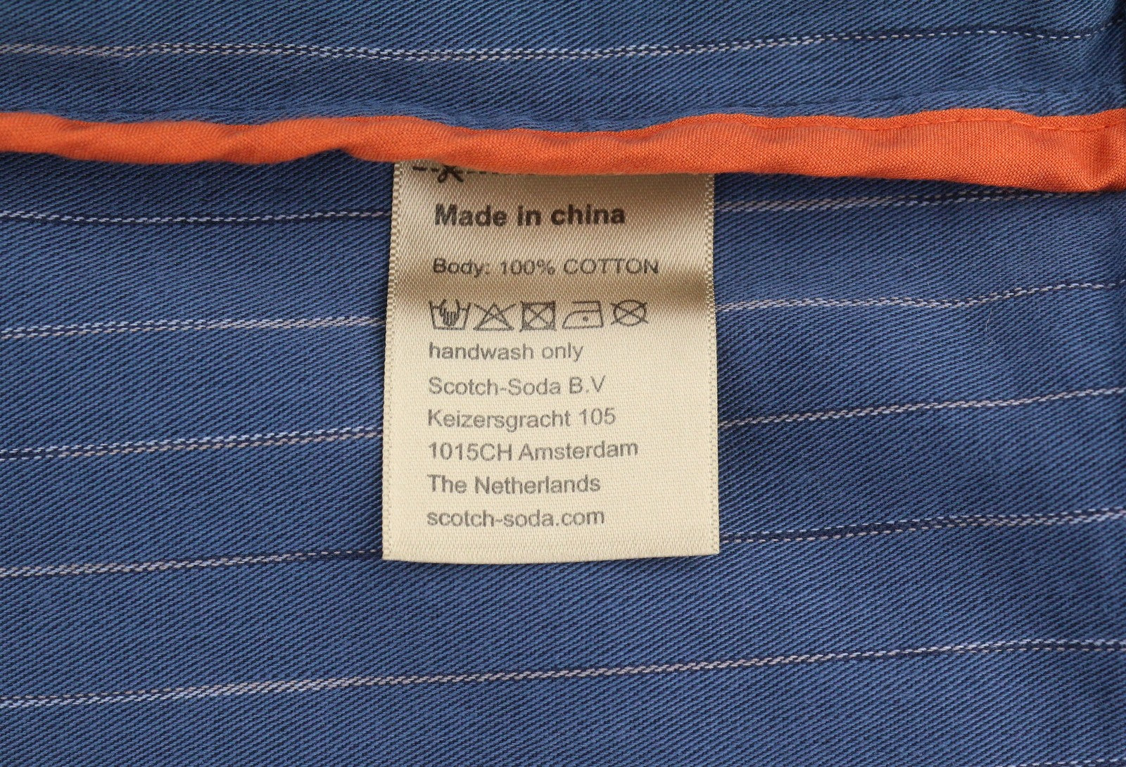 SCOTCH & SODA Men Jacket M Blue Pinstriped Spread Button Up Lightweight Trucker