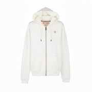 SCOTCH & SODA Men Hoodie M White Organic Cotton Pockets Hooded Full Zip