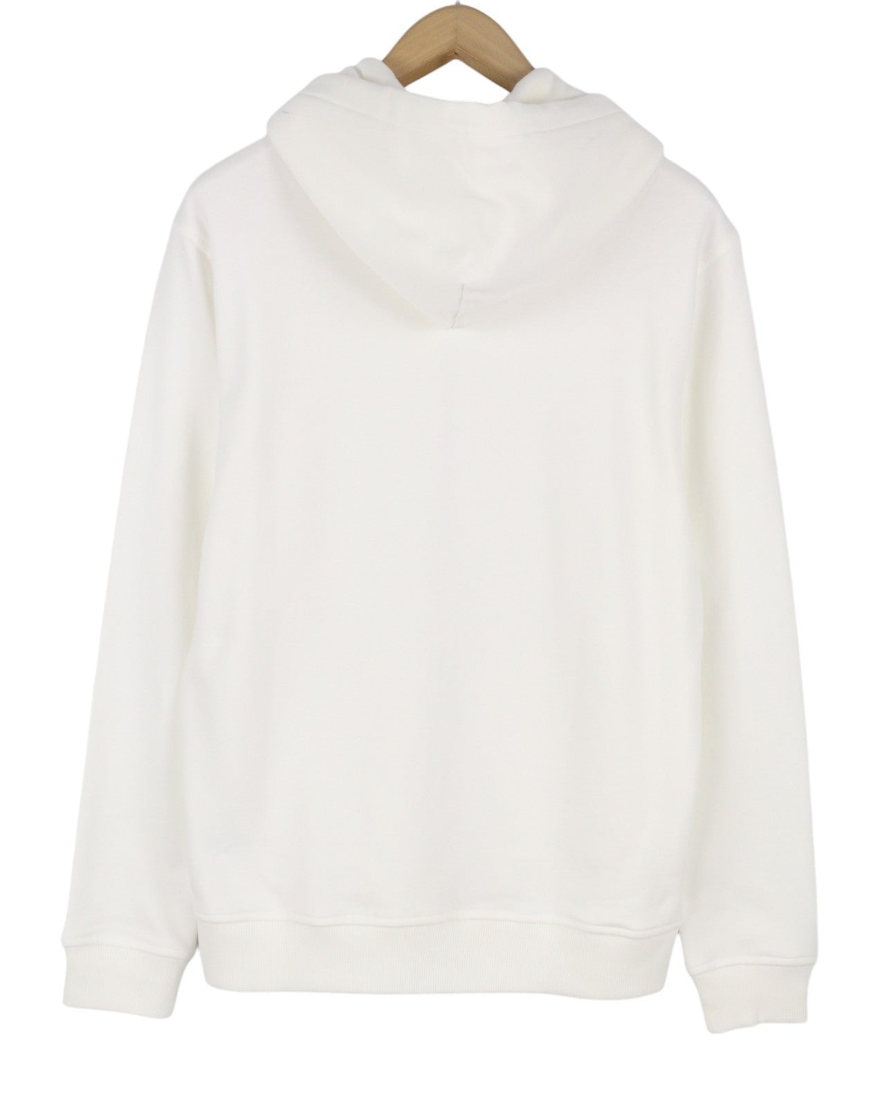 SCOTCH & SODA Men Hoodie M White Organic Cotton Pockets Hooded Full Zip