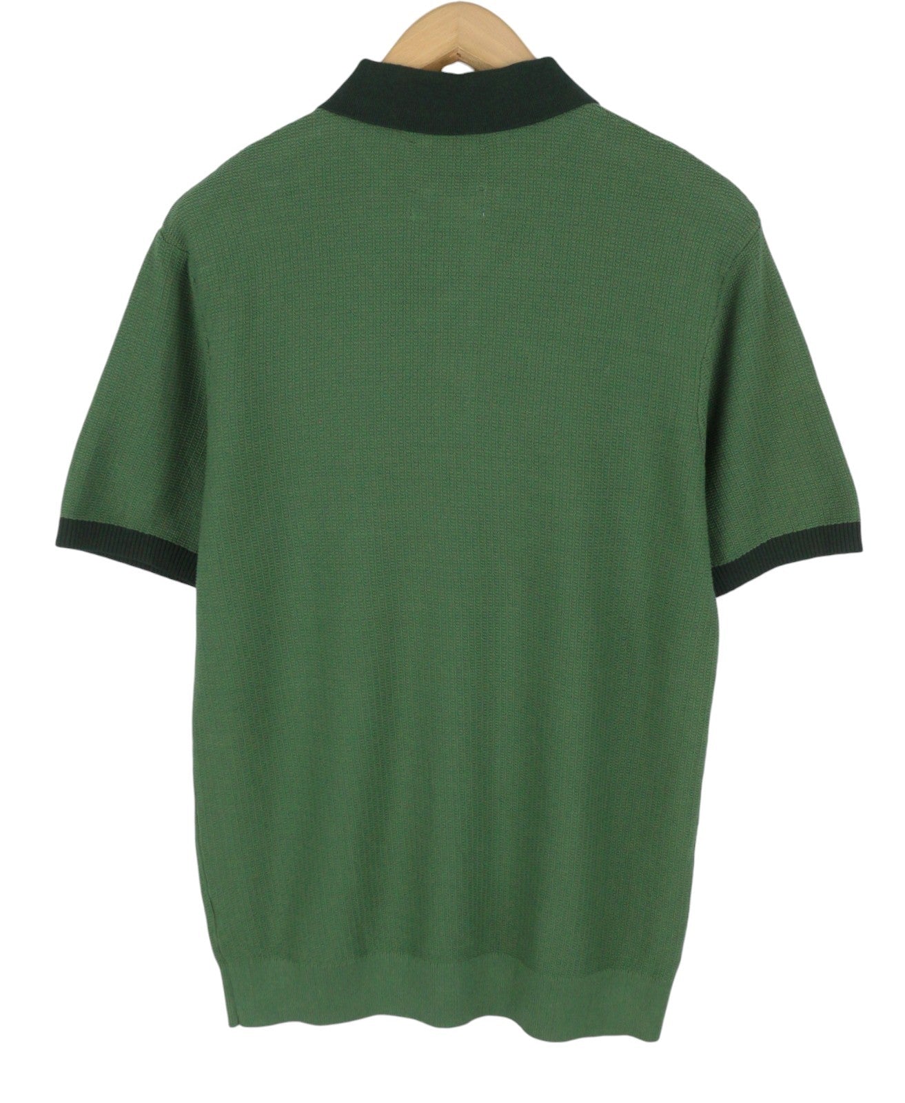 SCOTCH & SODA Men Polos M Sage Green Tight Knit Stretch Short Sleeved