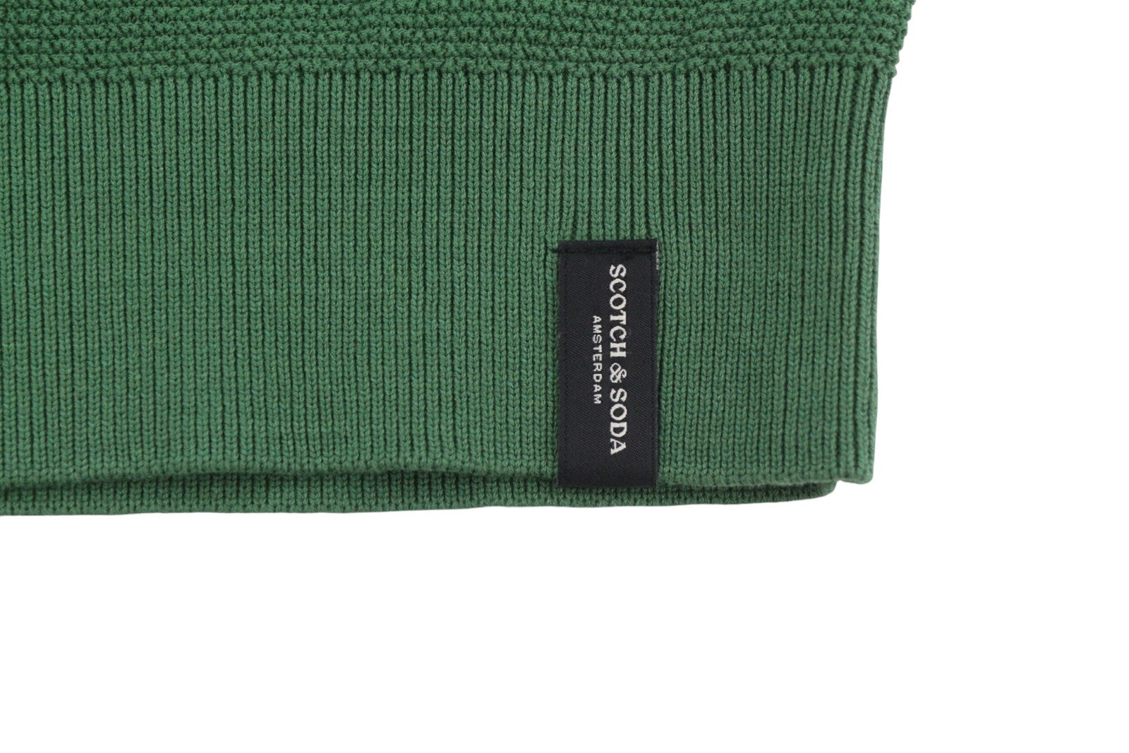 SCOTCH & SODA Men Polos M Sage Green Tight Knit Stretch Short Sleeved