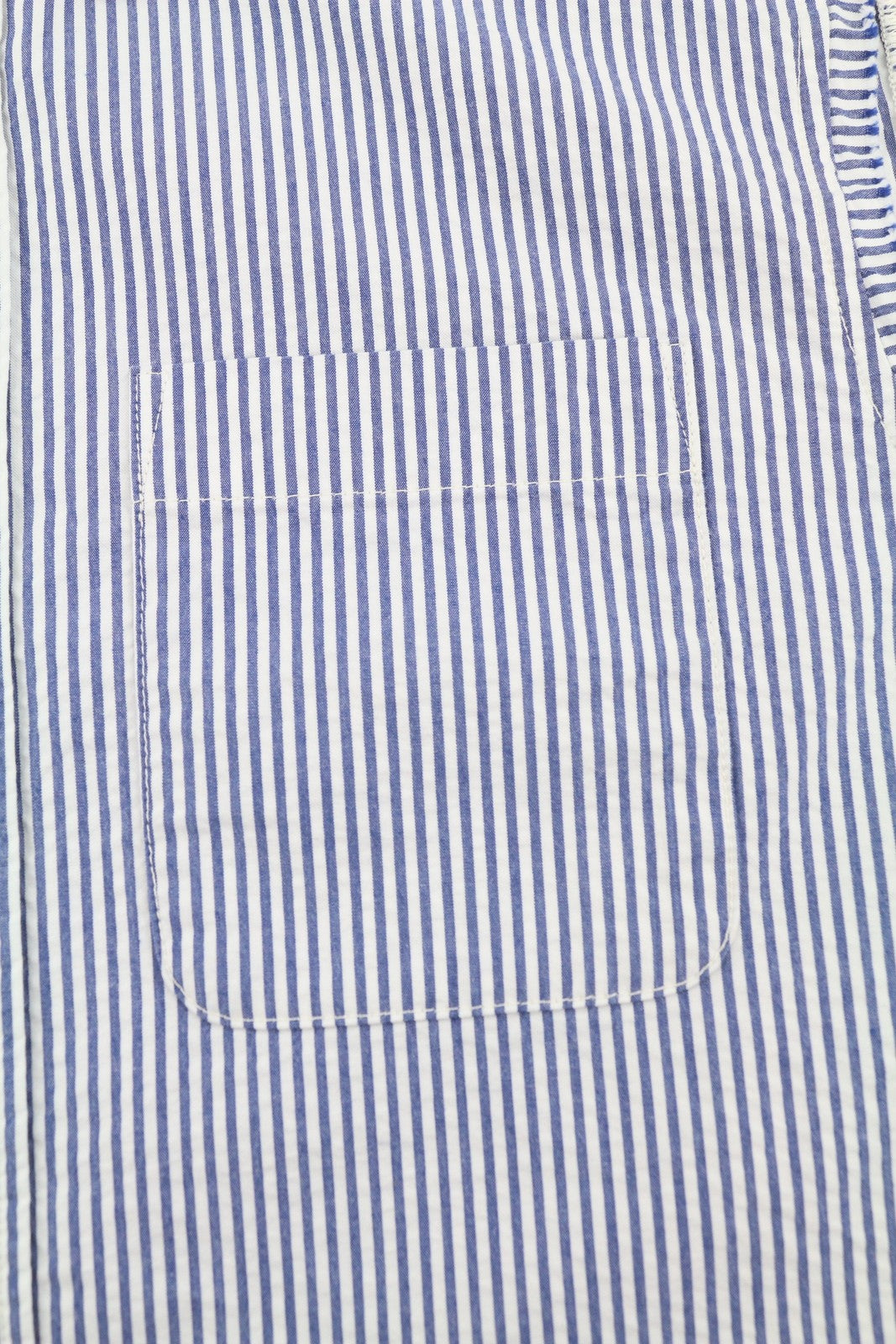 SCOTCH & SODA Men Shirt L Blue Pinstriped Button Up Patch Pocket Sleeveless