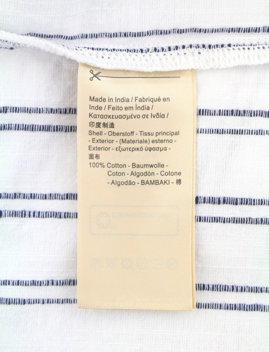 SCOTCH & SODA Men Shirt L White Pinstriped Relaxed Fit Button Up Short Sleeve