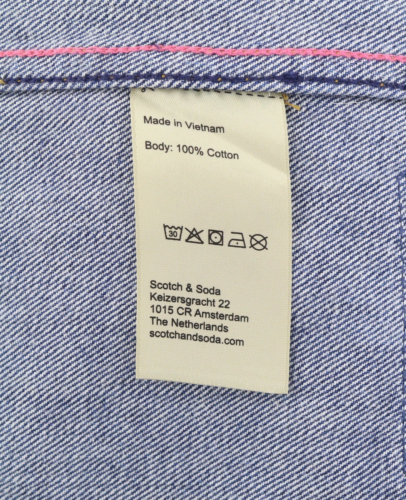 SCOTCH & SODA Men Jacket M Blue Button Up Pockets Lightweight Denim Trucker