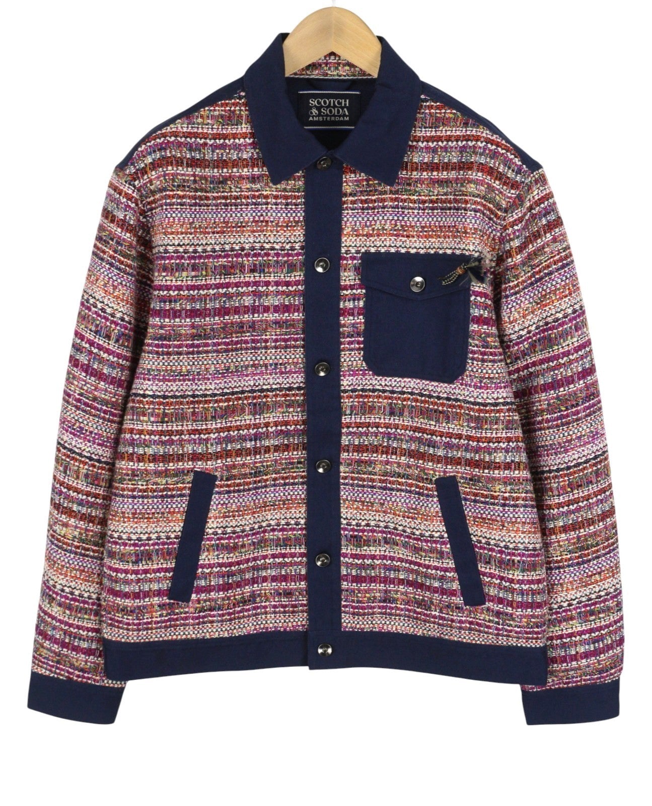 SCOTCH & SODA Men Jacket M Colourful Embroidered Button Up Lightweight