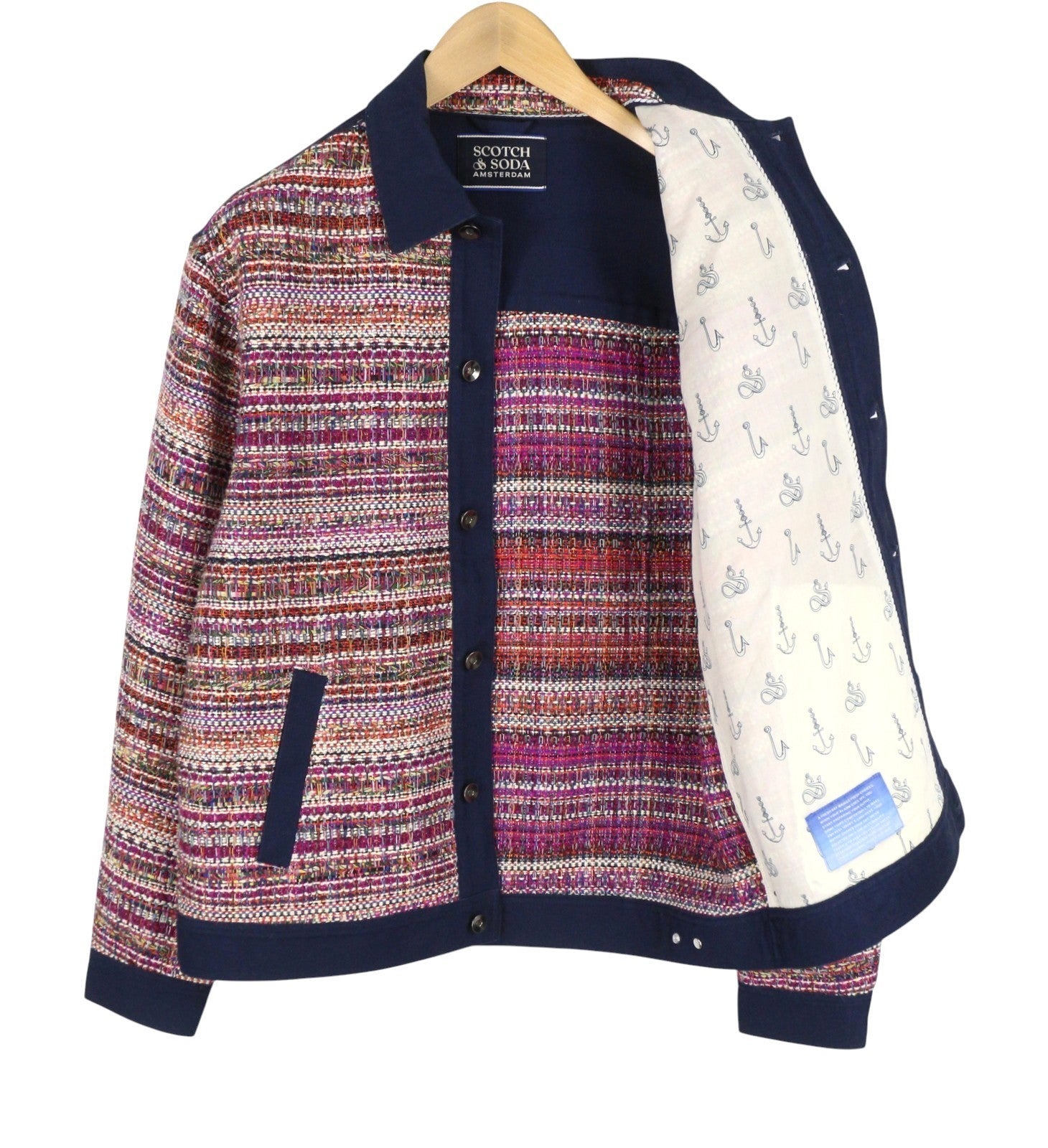 SCOTCH & SODA Men Jacket M Colourful Embroidered Button Up Lightweight