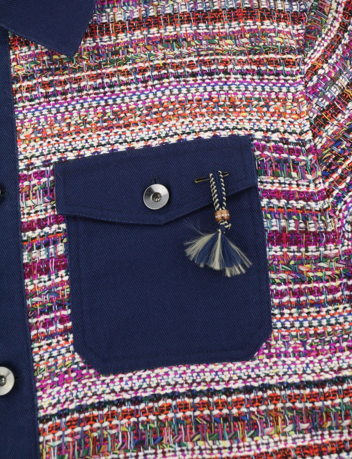 SCOTCH & SODA Men Jacket M Colourful Embroidered Button Up Lightweight