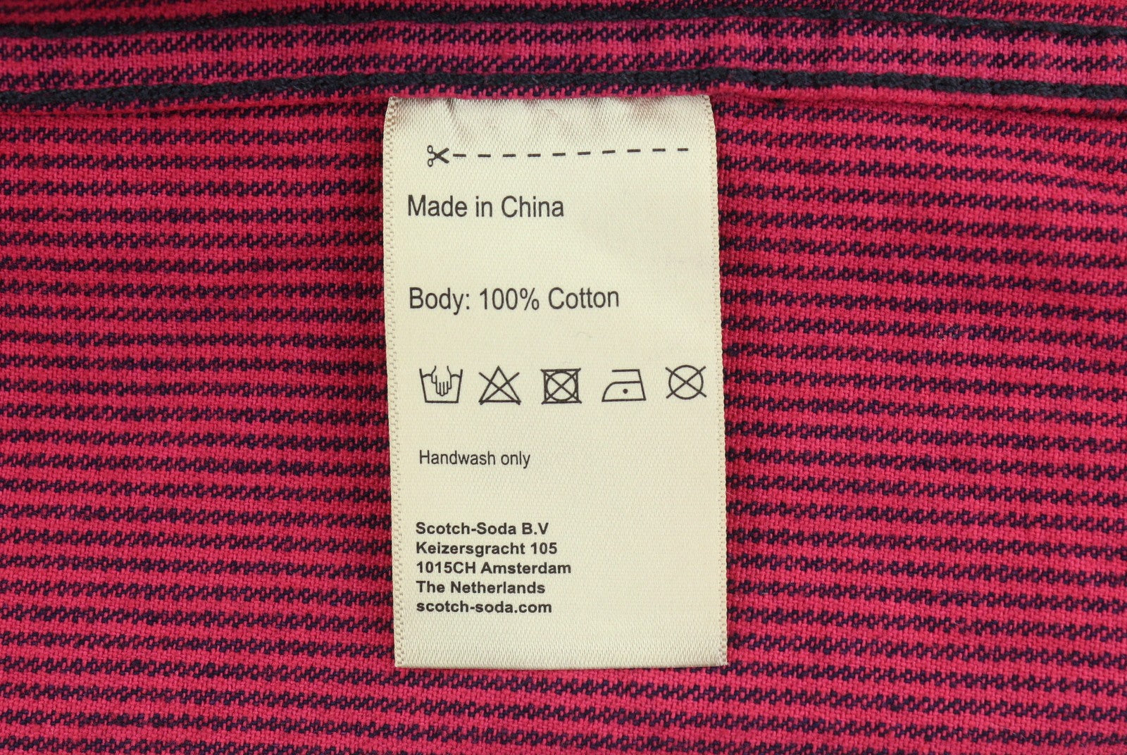 SCOTCH & SODA Men Jacket M Pink Pinstriped Button Up Patch Pocket Trucker