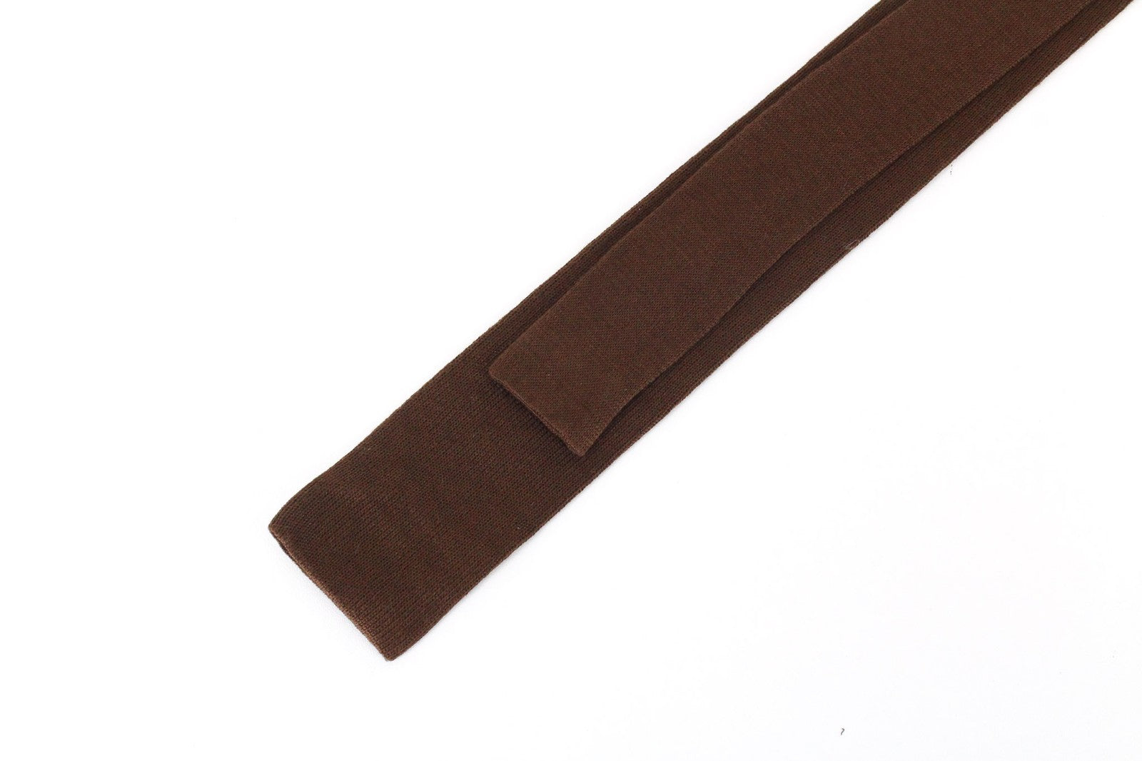 SUITSUPPLY Men Tie 147 x 6 cm Brown Pure Cotton Knitted Squared-End Formal