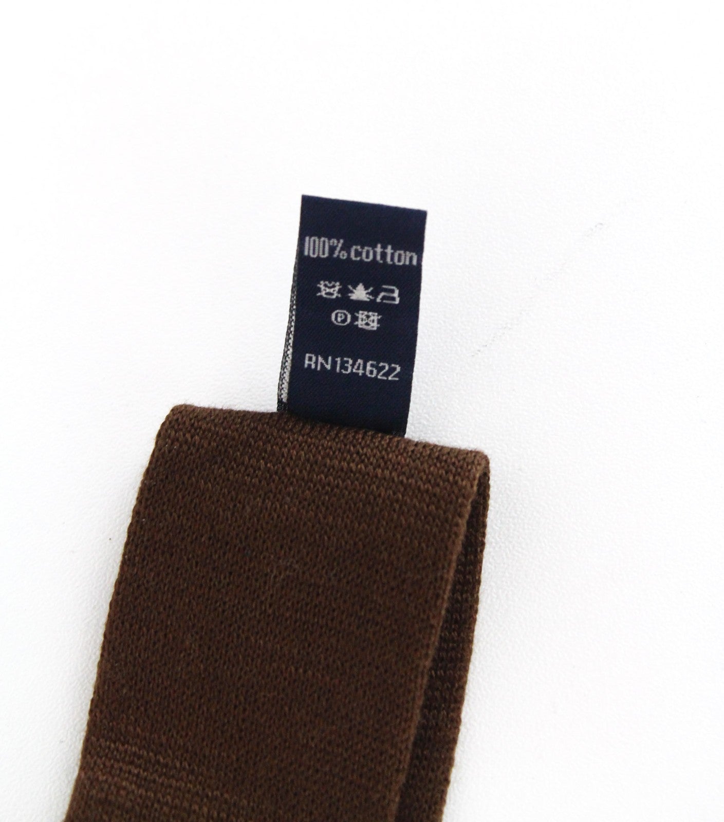 SUITSUPPLY Men Tie 147 x 6 cm Brown Pure Cotton Knitted Squared-End Formal