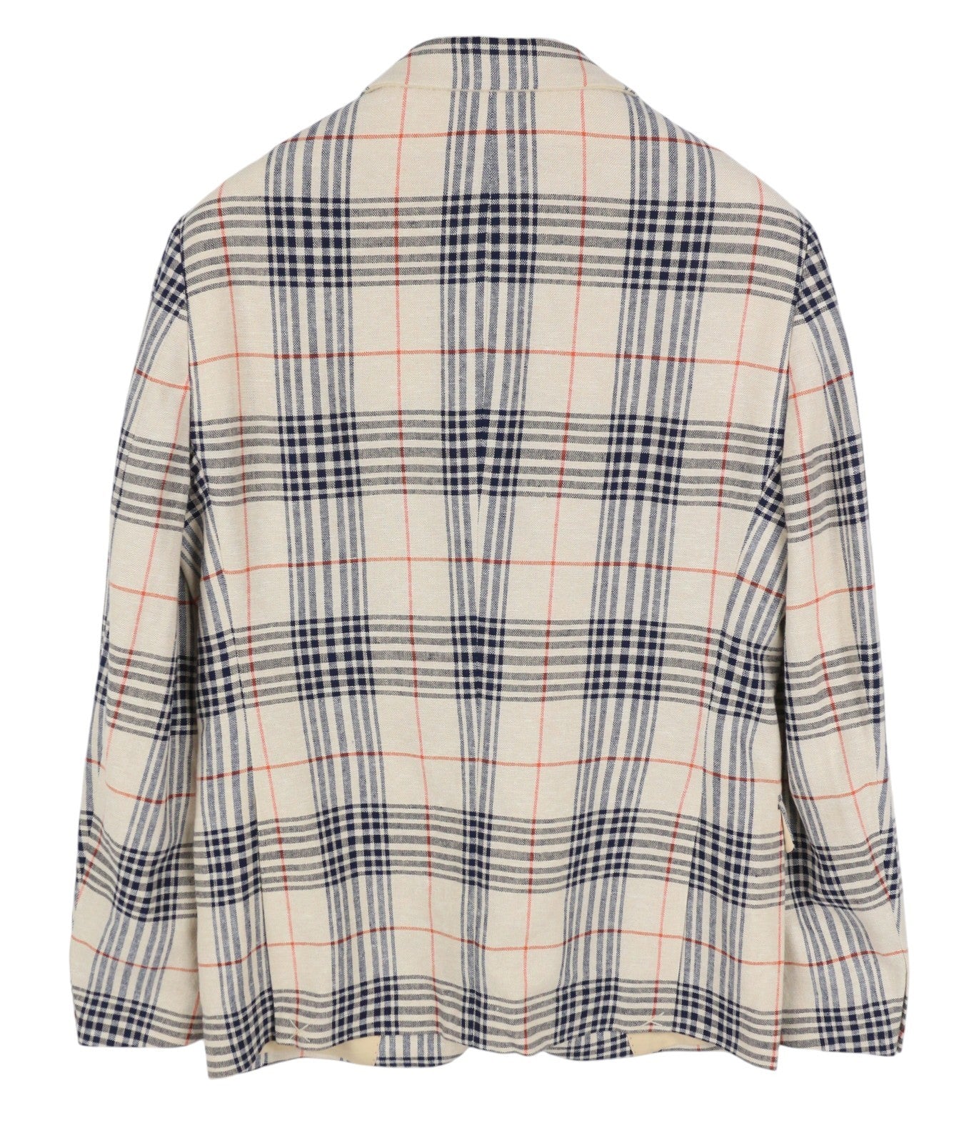 SCOTCH & SODA Men Blazer M Beige Plaid Half Lined Notch Lapel Single Breasted