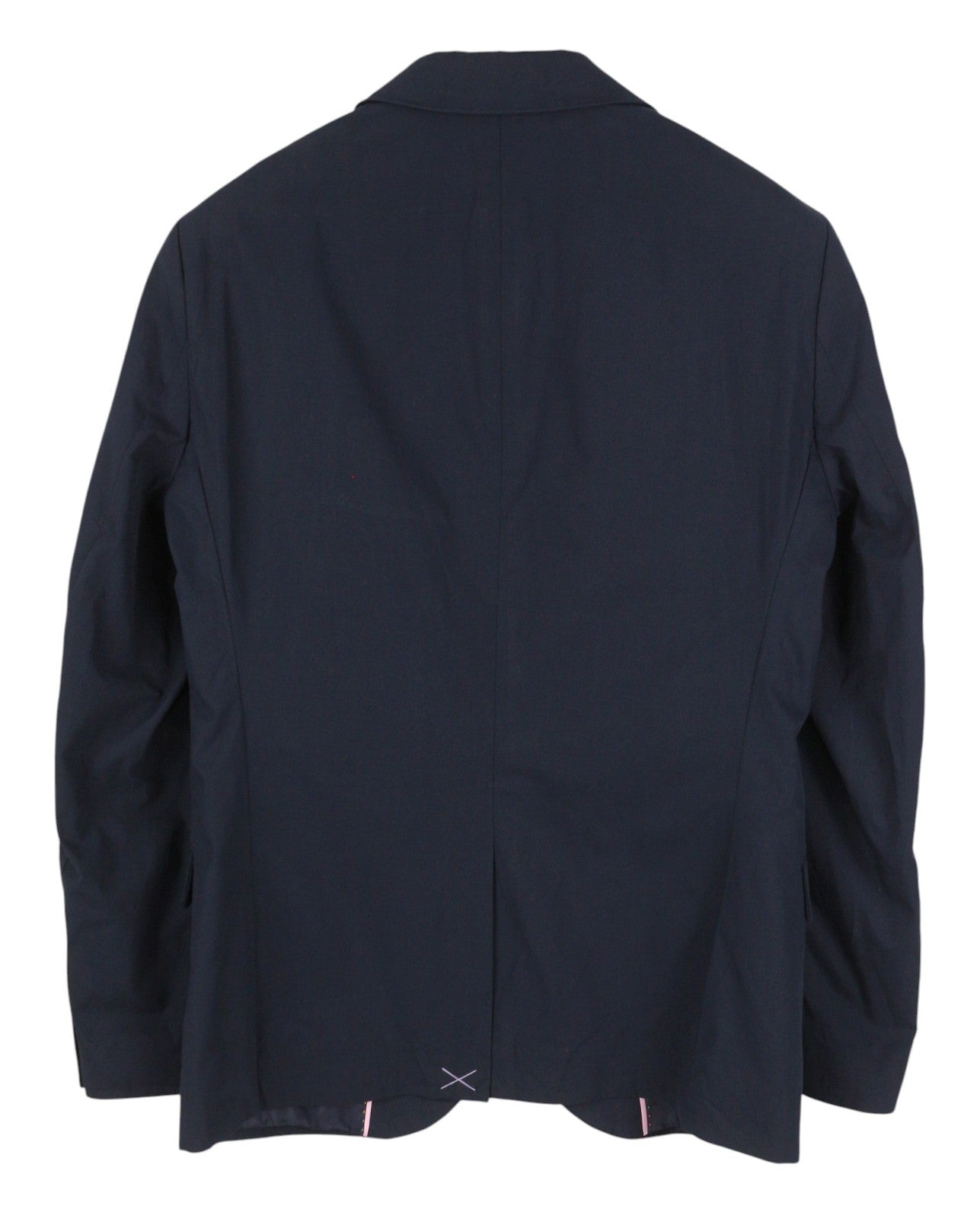 SCOTCH & SODA Men Blazer M Dark Blue Cotton Half Lined Notch Single Breasted