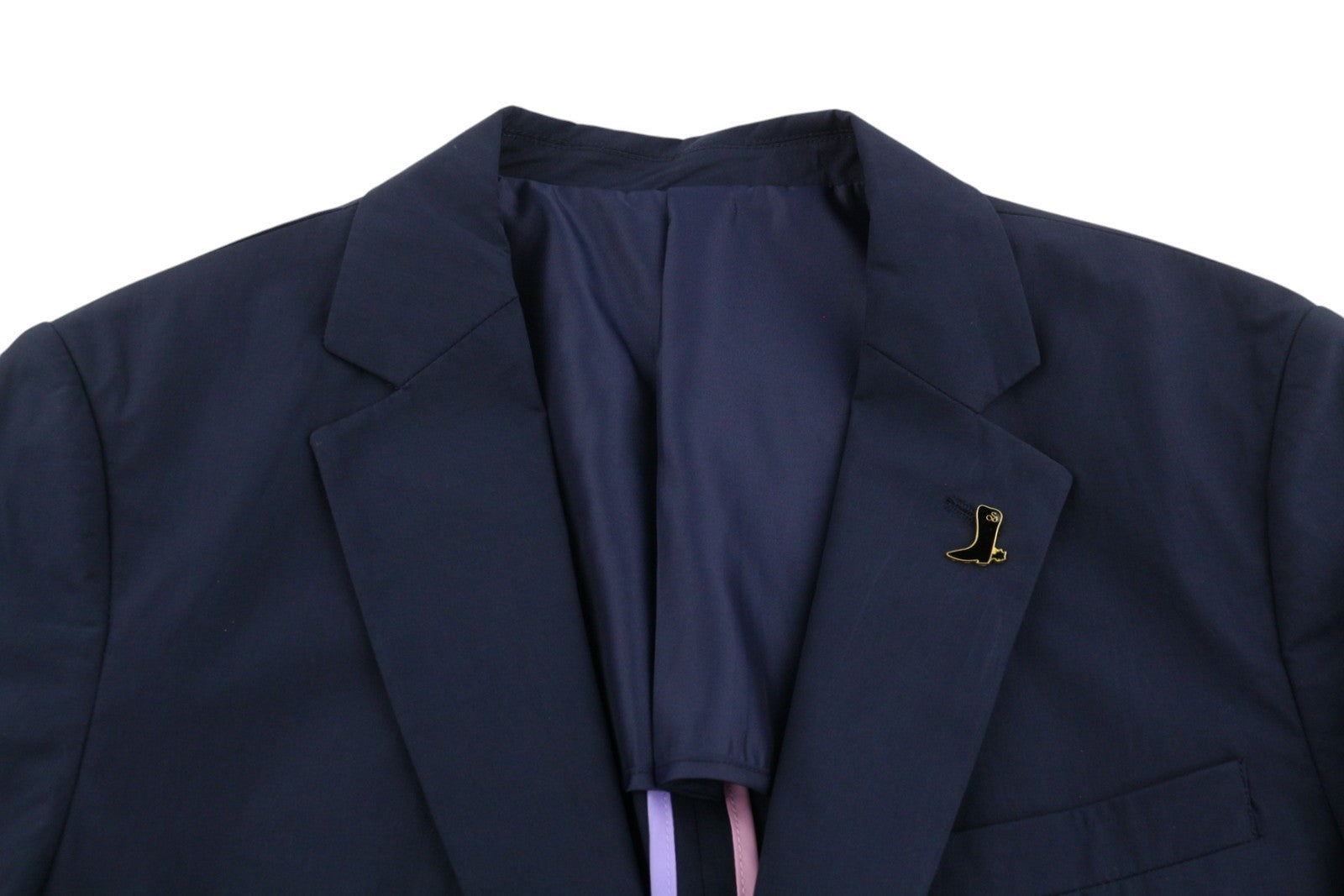 SCOTCH & SODA Men Blazer M Dark Blue Cotton Half Lined Notch Single Breasted