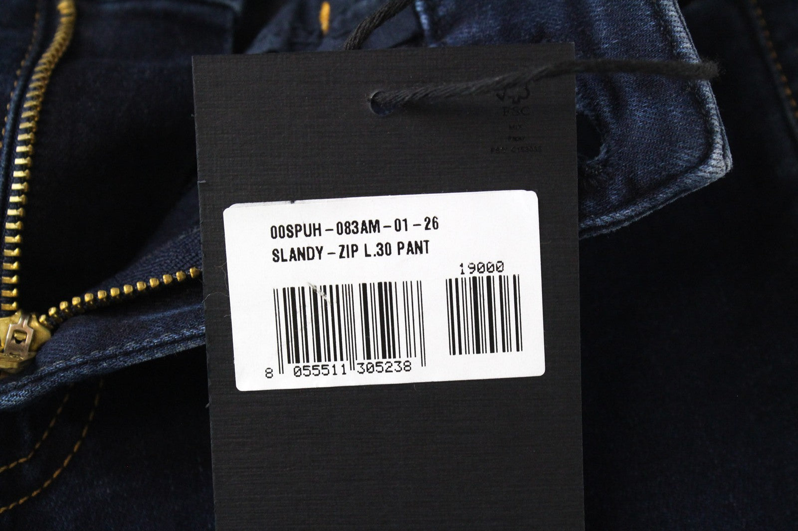 DIESEL Slandy-Zip 083AM Women Jeans W26/L30 Blue Stretch Super Skinny Fit Zipped