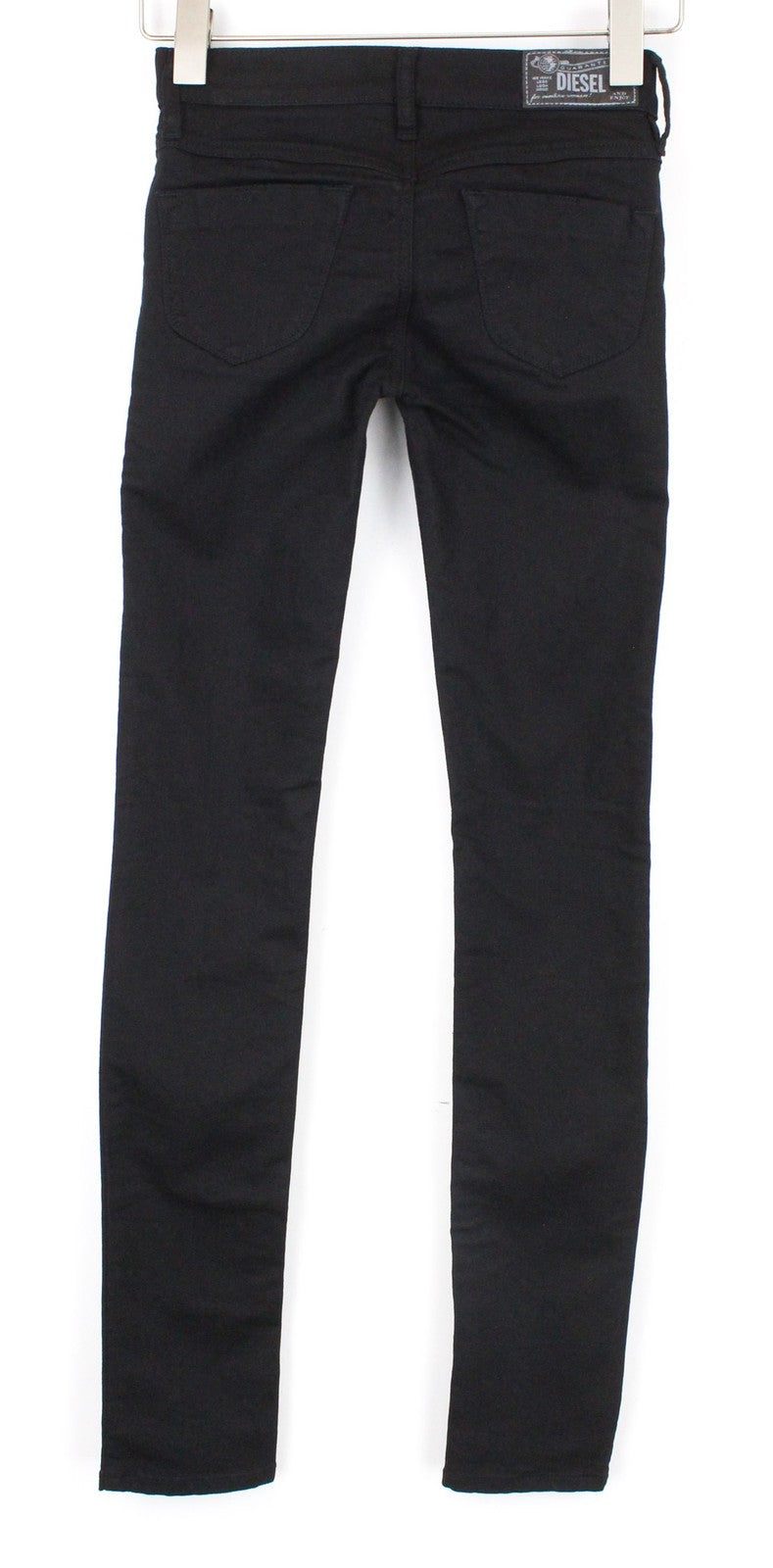 DIESEL Livier R608A Women Jeans W24 Jegging Black Stretch Super Slim Low Waist