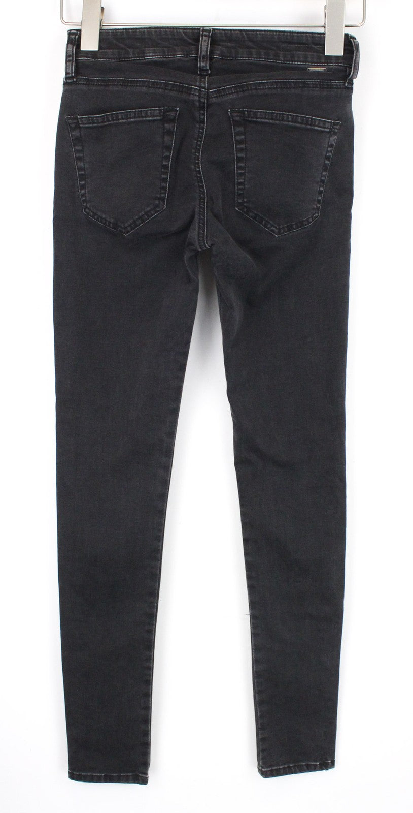 DIESEL Slandy 0680I Women Jeans W24/L32 Dark Grey Stretch Super Slim Skinny
