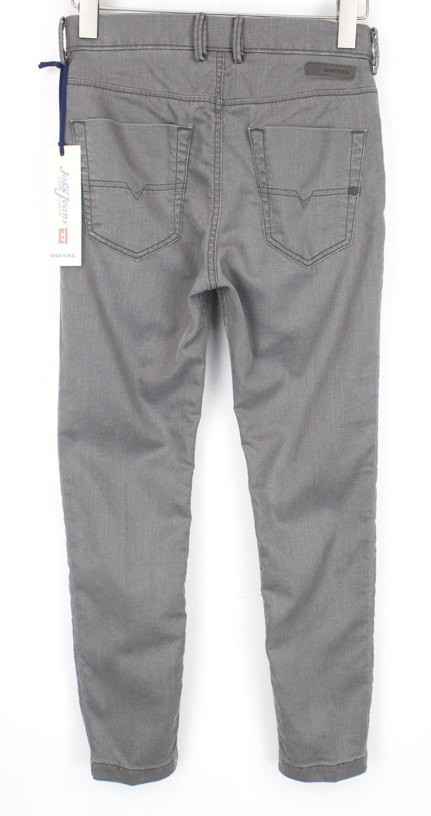 DIESEL Slim-Chino-M-NE 0685E Men Trousers W26 Grey Jogg Sweat Stretch Slim Fit