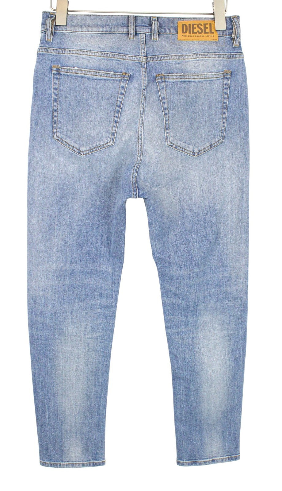 DIESEL D-Vider 081AL Men Jeans W28/L30 Mid Blue Stretch Carrot Fit Button-Fly