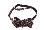 SUITSUPPLY Men Bowtie 50 cm Purple Wool Blend Checked Pattern Butterfly
