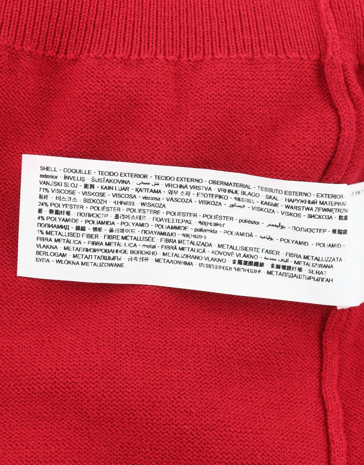 DESIGUAL Esopo Women's Jumper XL Red Metallic Lip Graphic Knit Pull On