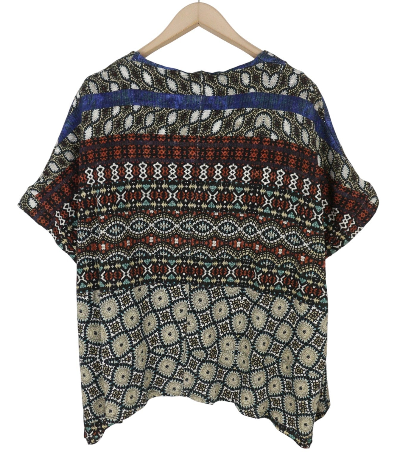 DESIGUAL Jamil Women's Jumper L Draped Asymmetric Layered 2in1 Knit Top