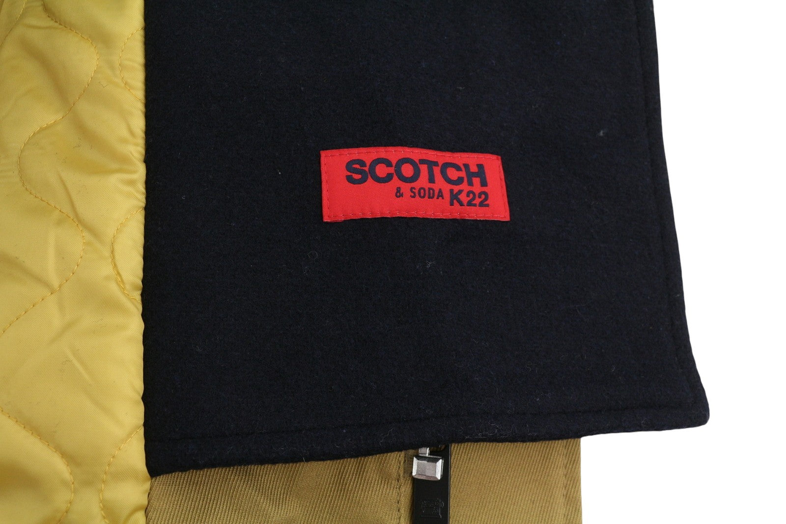 SCOTCH & SODA Atelier Men's Jacket M Brown Peacoat Drawstring Double Collar