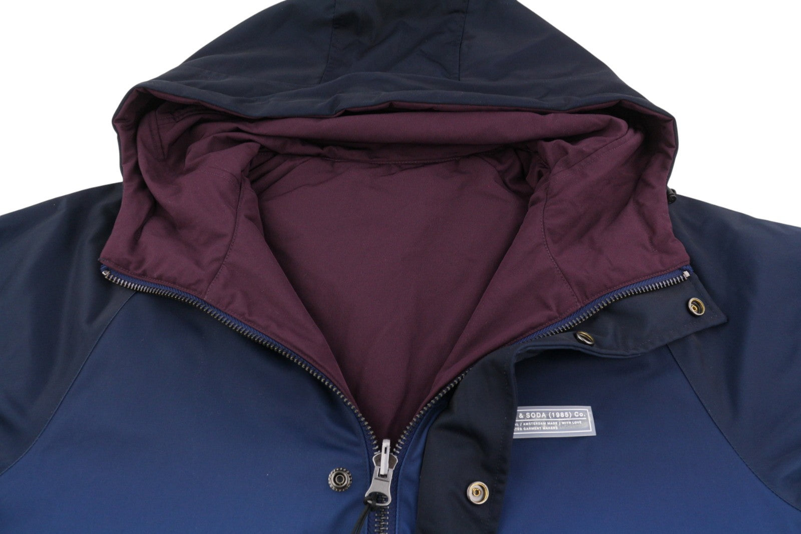 SCOTCH & SODA Men's Jacket M Reversible Hooded Padded Full Zip Pockets Coat